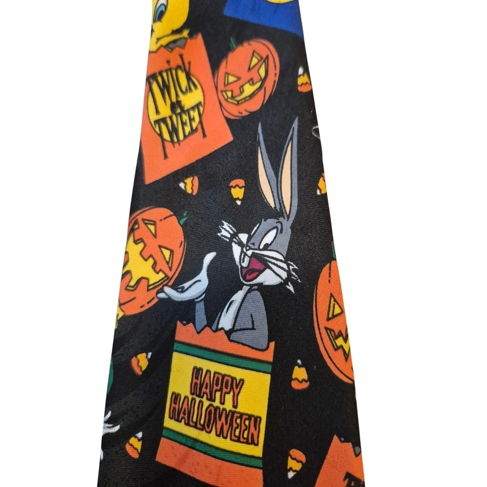 Vintage Looney‎ Tunes Tie 1996 Mantla Bugs Bunny Halloween Novelty Necktie